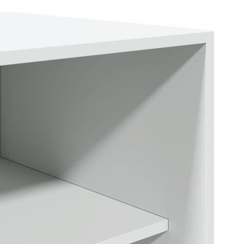 Klædeskab 100x50x200 cm konstrueret træ hvid