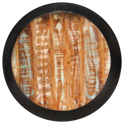 Sofabord 68x68x30 cm massivt genanvendt træ sort