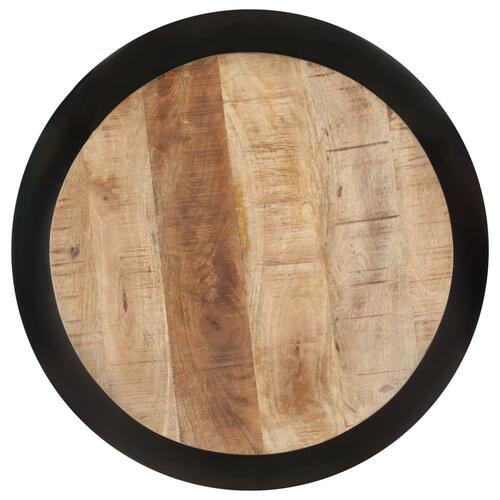 Sofabord 68x68x30 cm massivt mangotræ sort