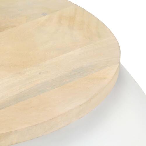 Sofabord 68x68x30 cm massivt mangotræ hvid
