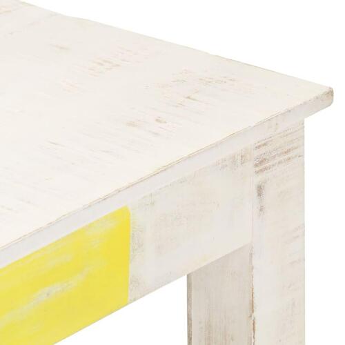 Sofabord 110x60x45 cm massivt mangotræ hvid