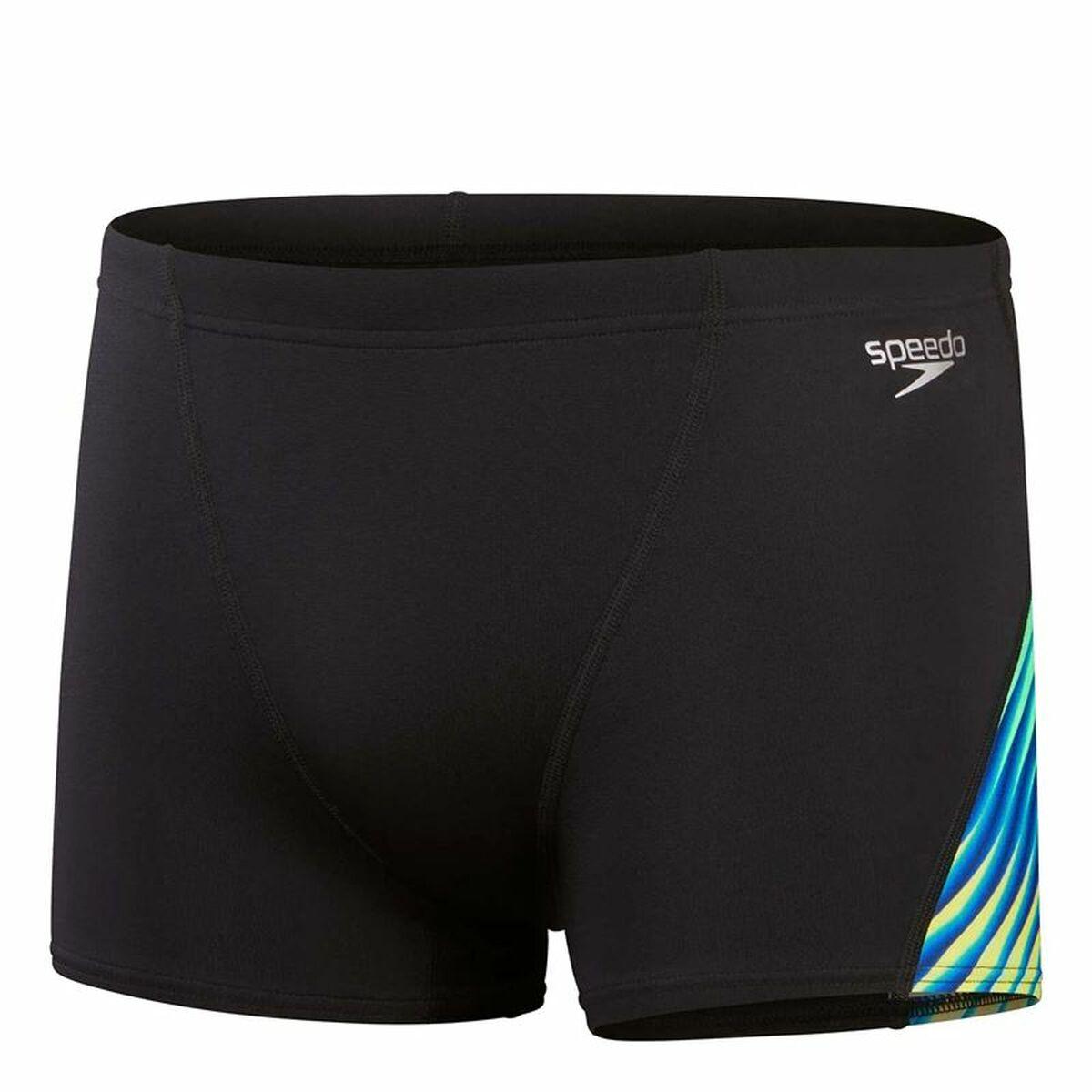 Speedo Allover Digi V-Cut drengebadebukser - sort, str. 34 billede