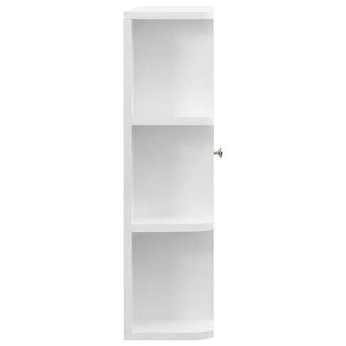Badeværelsesskab med spejl 66x17x63 cm MDF hvid