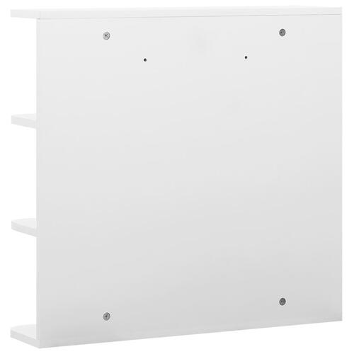 Badeværelsesskab med spejl 66x17x63 cm MDF hvid