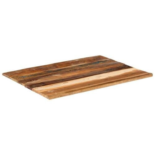 Bordplade 60x80 cm 15-16 mm rektangulær massivt genbrugstræ
