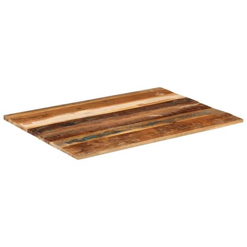 Bordplade 60x80 cm 15-16 mm rektangulær massivt genbrugstræ