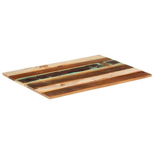 Bordplade 60x80 cm 15-16 mm rektangulær massivt genbrugstræ