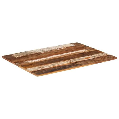 Bordplade 60x80 cm 15-16 mm rektangulær massivt genbrugstræ