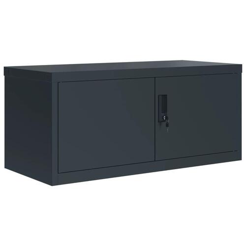 Arkivskab 90x40x110 cm stål antracitgrå