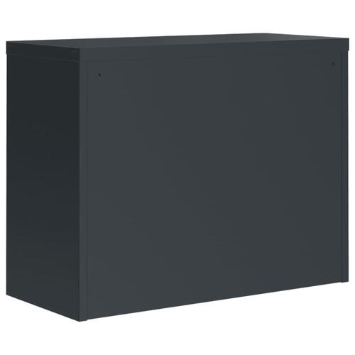 Arkivskab 90x40x110 cm stål antracitgrå