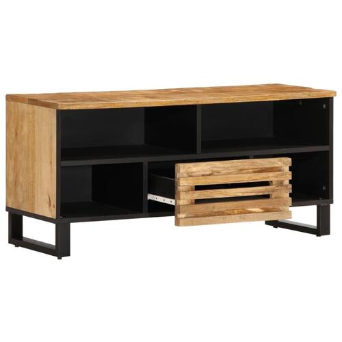 Tv-bord 100x34x46 cm massivt ru mangotræ