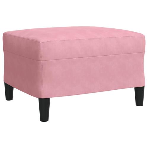 Sofasæt 4 dele med hynder velour lyserød