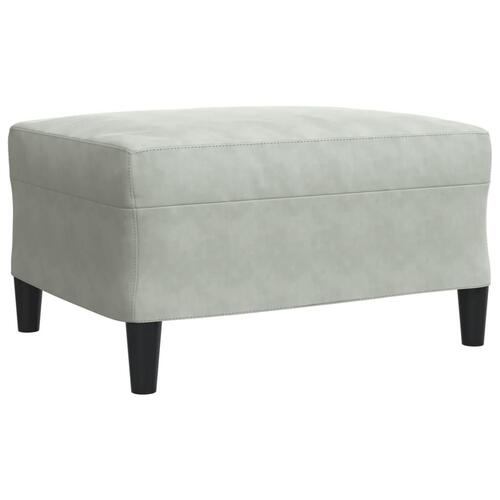 3 personers sofa med hynder velour lysegrå
