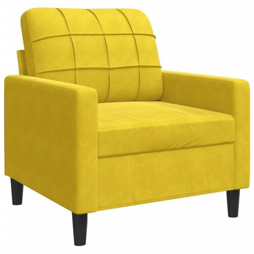Sofasæt 4 dele med hynder og bolsterpuder velour gul