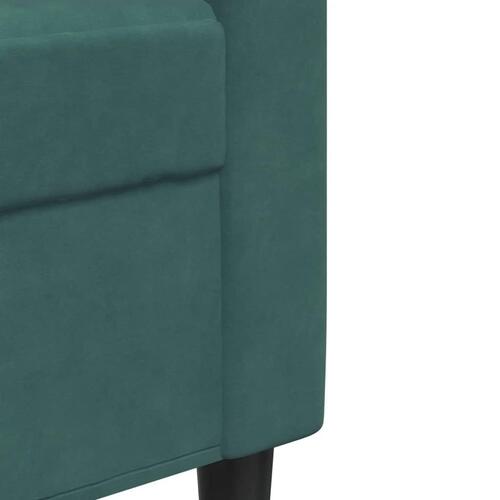 Sofasæt 4 dele med hynder velour mørkegrøn