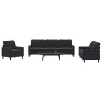 Sofasæt 4 dele med hynder velour sort