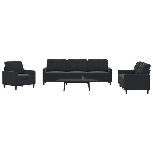 Sofasæt 4 dele med hynder velour sort