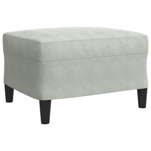 Sofasæt 4 dele med hynder velour lysegrå