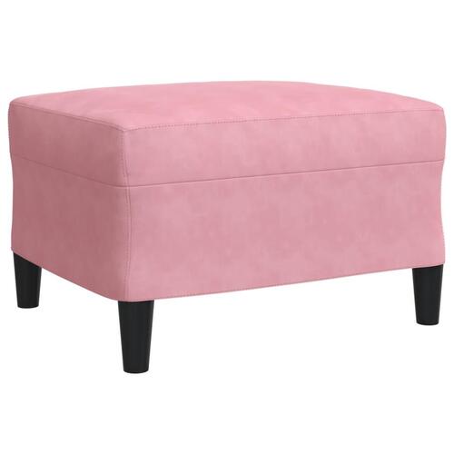 3 personers sofa med hynder velour lyserød