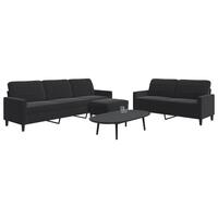 3 personers sofa med hynder velour sort