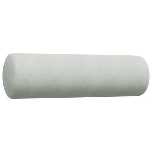 3 personers sofa med hynder og bolsterpuder velour lysegrå