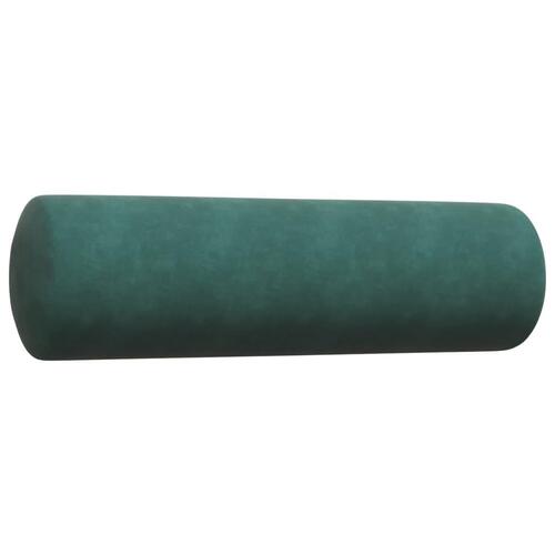 3 personers sofa med hynder og bolsterpuder velour mørkegrøn