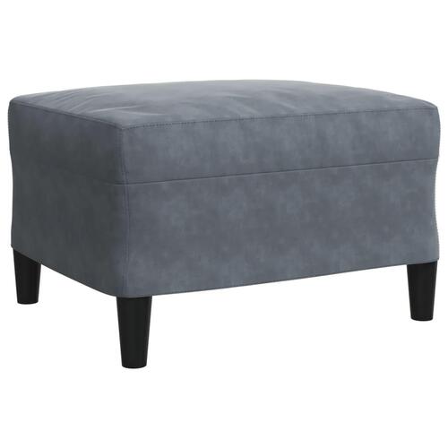3 personers sofa med hynder velour mørkegrå