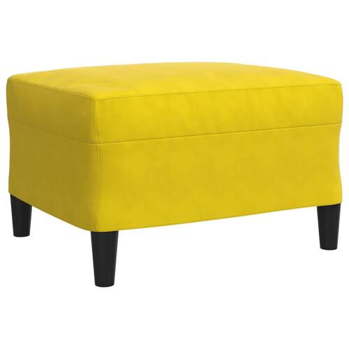Sofasæt 4 dele med hynder velour gul