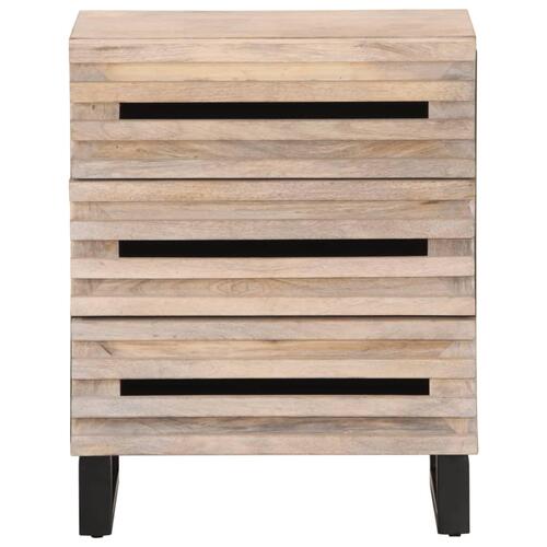 Sengebord 50x34x62 cm massivt mangotræ