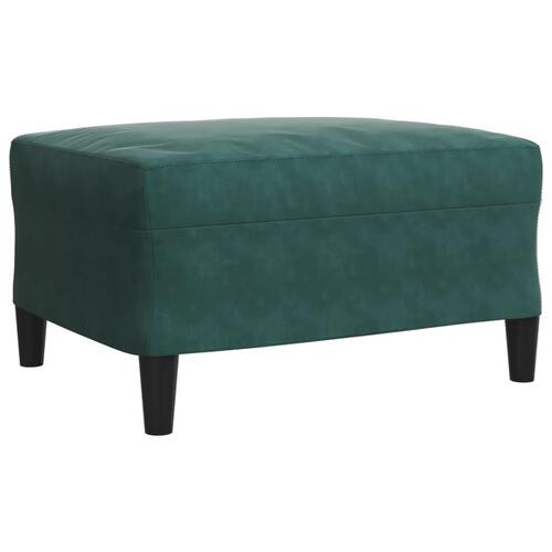 Sofasæt 4 dele med hynder og bolsterpuder velour mørkegrøn