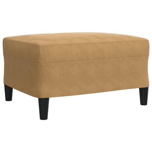 Sofasæt 4 dele med hynder og bolsterpuder velour brun