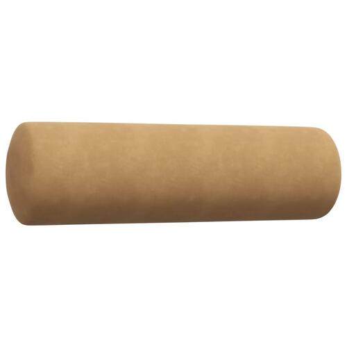 Sofasæt 4 dele med hynder og bolsterpuder velour brun