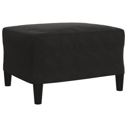 Sofasæt 4 dele med hynder og bolsterpuder velour sort