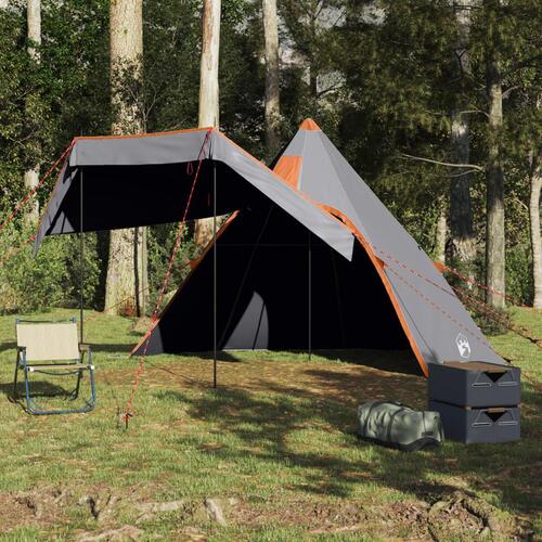 5-personers campingtelt vandafvisende grå