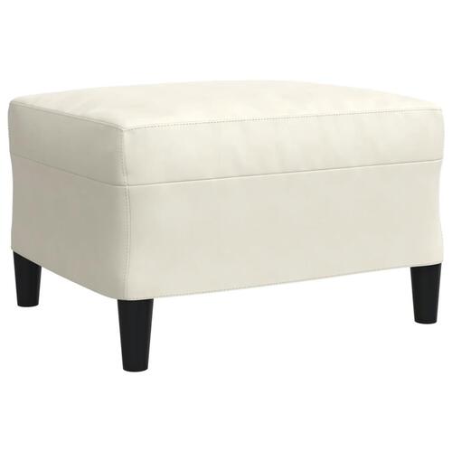 Sofasæt 4 dele med hynder velour cremefarvet