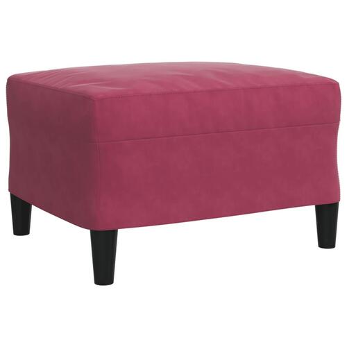2 personers sofa med hynder velour vinrød