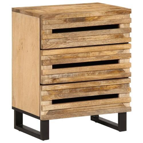 Sengebord 50x34x62 cm massivt ru mangotræ