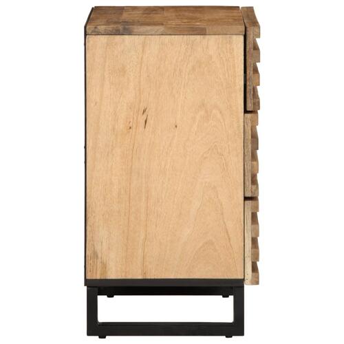 Sengebord 50x34x62 cm massivt ru mangotræ