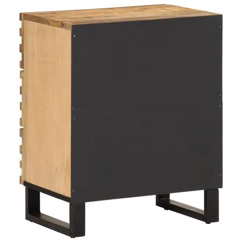 Sengebord 50x34x62 cm massivt ru mangotræ