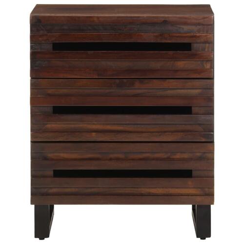 Sengebord 50x34x62 cm massivt mangotræ brun