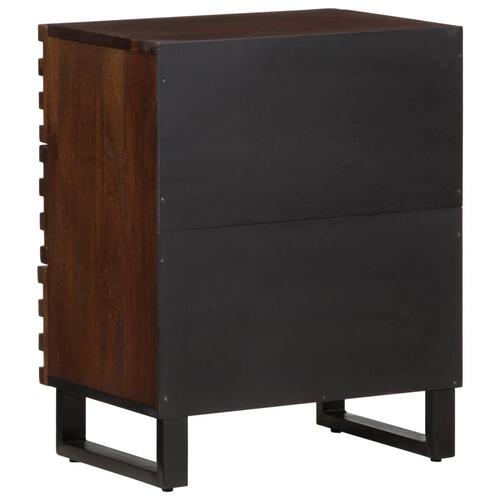 Sengebord 50x34x62 cm massivt mangotræ brun