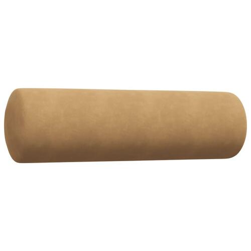 Sofasæt 4 dele med hynder og bolsterpuder velour brun