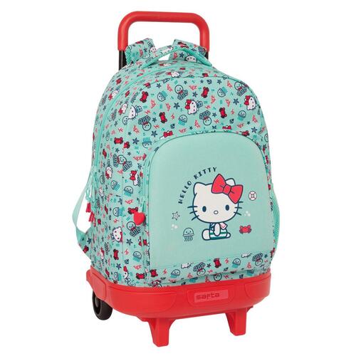 Skolerygsæk med Hjul Hello Kitty Sea lovers Turkisblå 33 X 45 X 22 cm