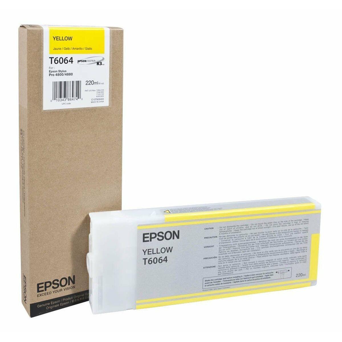 Epson C13T606400 blækpatron - Gul, 220 ml (original)