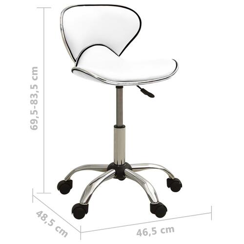 Salonstol kunstlæder hvid