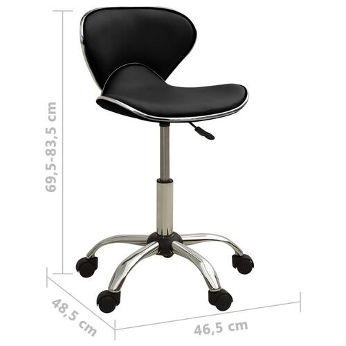 Salonstol kunstlæder sort