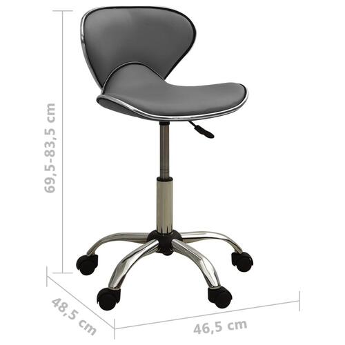Salonstol kunstlæder grå