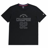 Kortærmet T-shirt til Mænd Champion Crewneck Sort 11-12 år