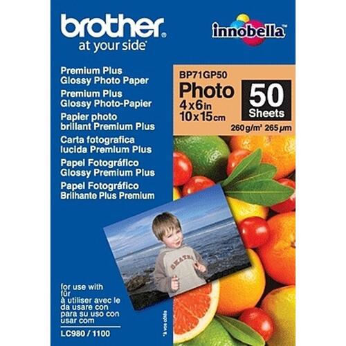 Glossy fotopapir Brother BP71GP50 50 Ark 10 x 15 cm