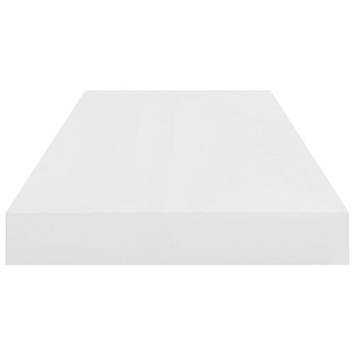 Væghylder 2 stk. 60x23,5x3,8 cm MDF hvid højglans